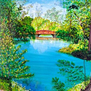 toile acrylique Lac