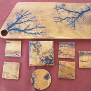 Set planche à découper, sous verre, sous bouteille et dessous de plat